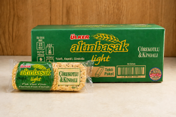 بیسکویت رژیمی آلتینباشاک لایت با جو دوسر و سبوس گندم 230 گرم اولکر ULKER altinbasak باکس 24 تایی