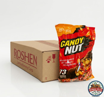 شکلات کندی نات روشن (Roshen Candy Nut) با مغز بادام زمینی - بسته ۱ کیلویی کارتن 6 عددی