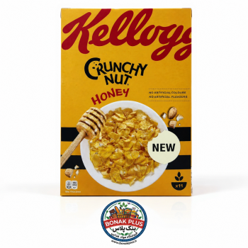کورن فلکس عسلی کرانچی کلاگز Kellogg’s وزن ۳۷۵ گرم کارتن 10 عددی